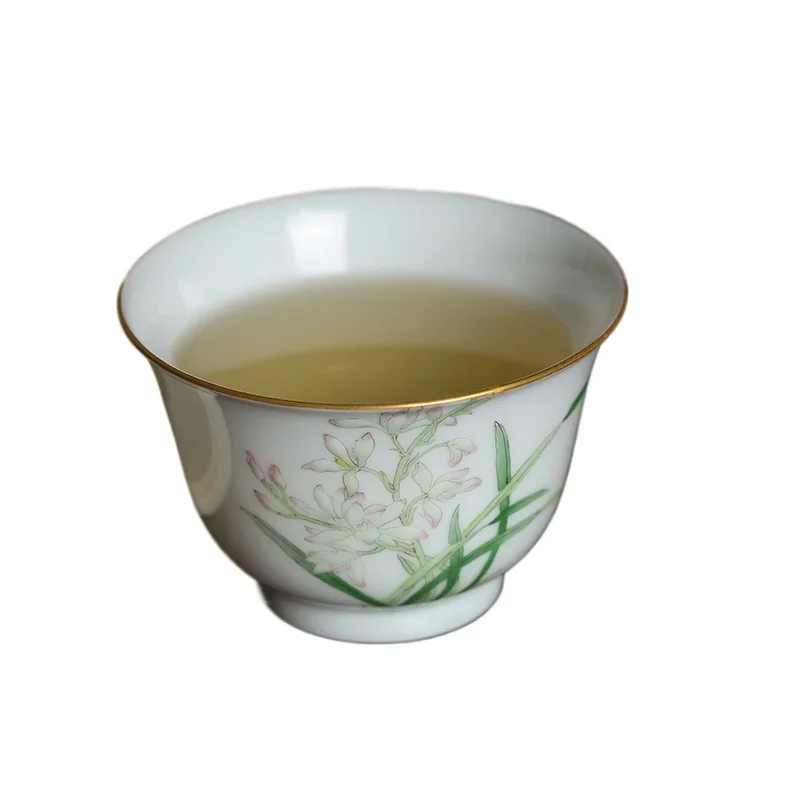 Hand painted Jingdezhen, gold painted, neoclassical, thin tire teacup