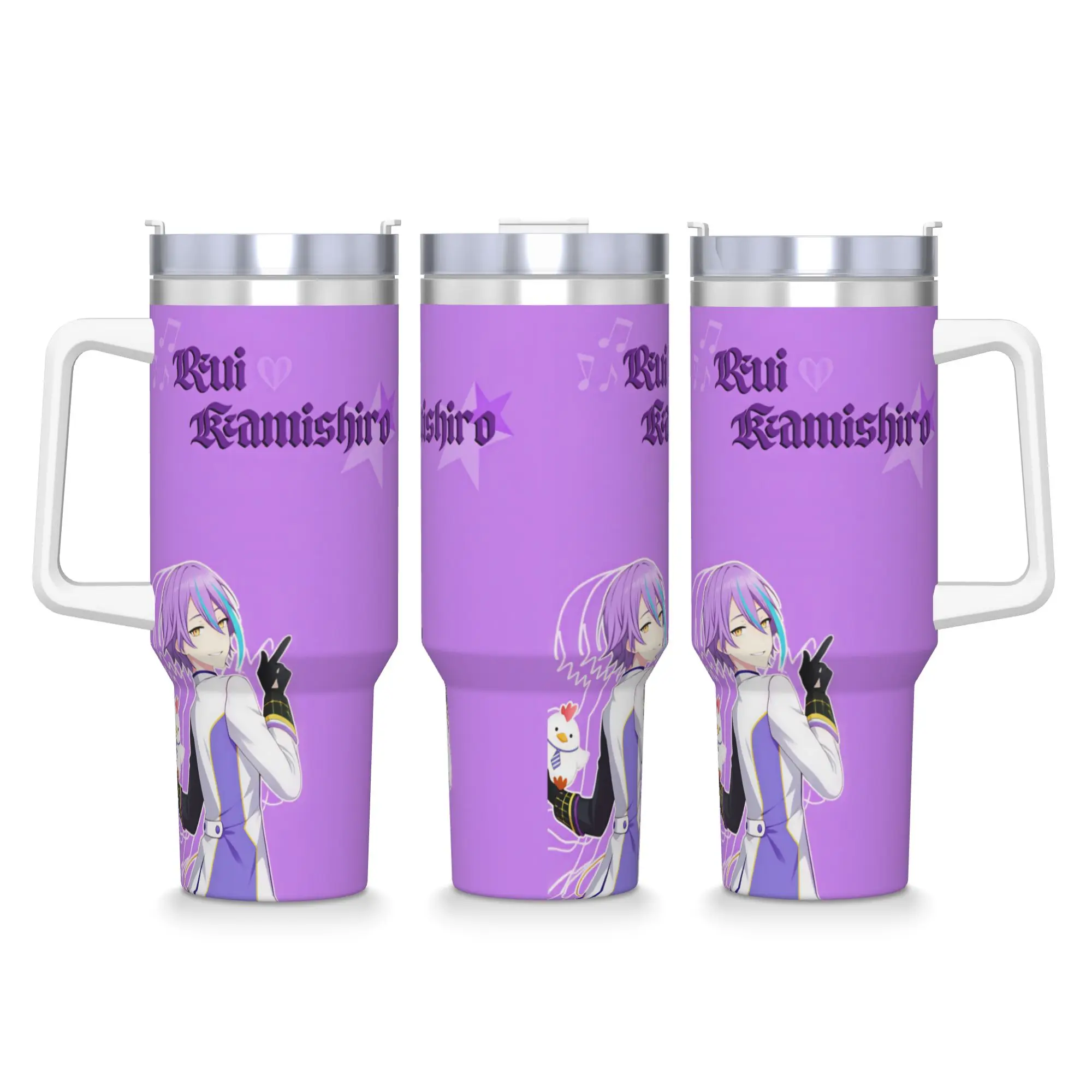 Project Sekai Rui Kamishiro Stainless Steel Tumbler  Travel Thermal Cups With Straws and Lid Mugs Cold Drink Water Bottle