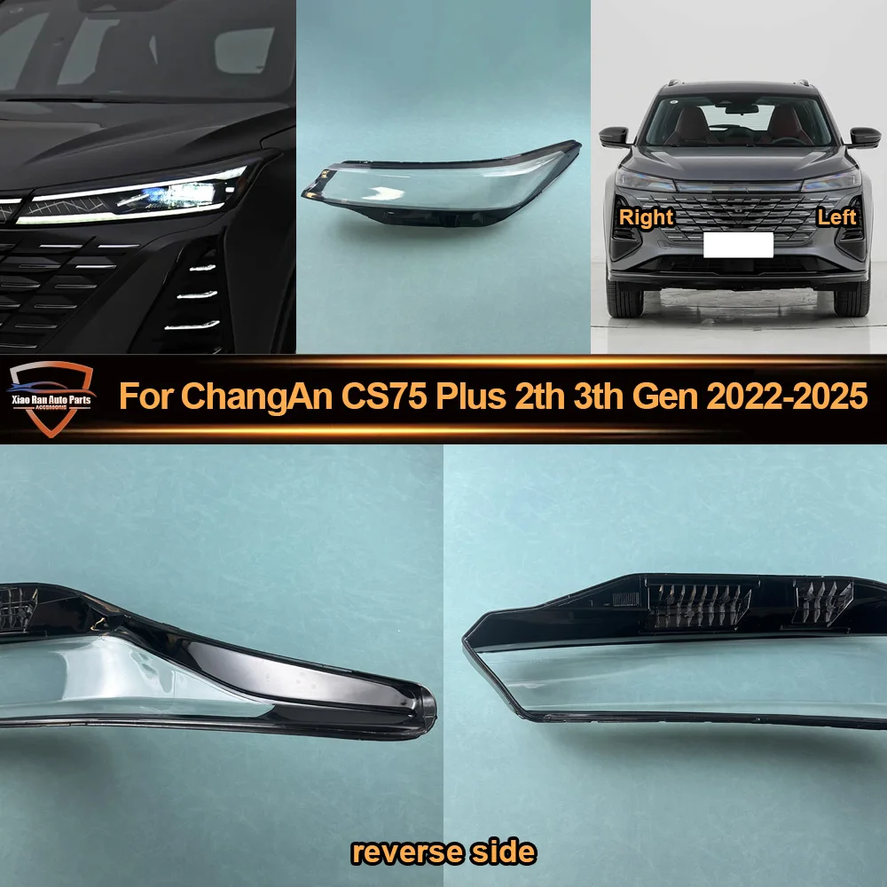 

For ChangAn 2022 2023-2025 CS75 Plus 2th 3th Gen Car Accessories Headlight Lamp Shade Headlamp Lampshade Cover Lens Plexiglass