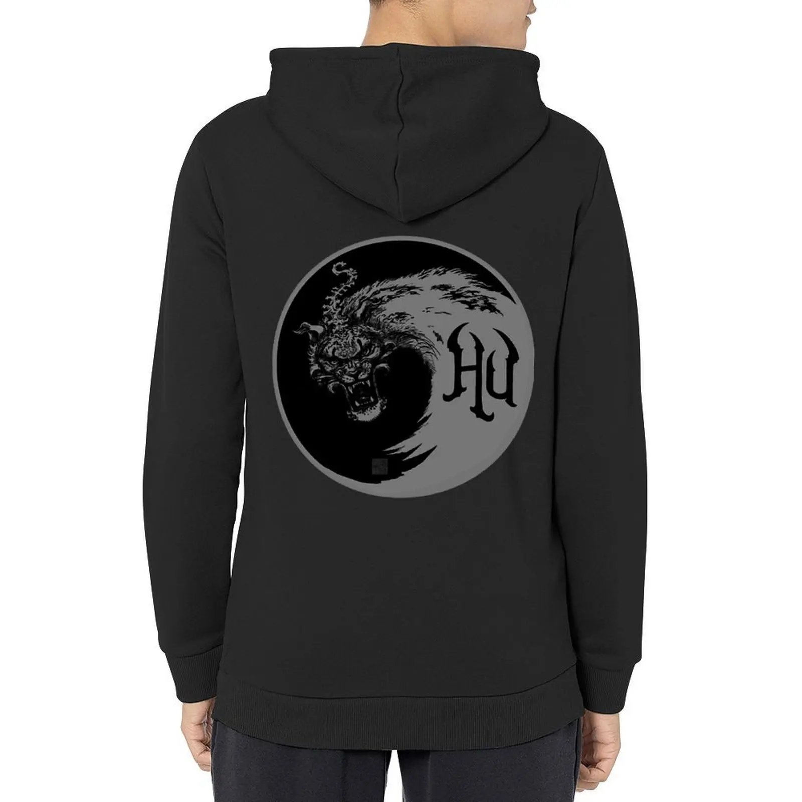 

the wolf totem - grey Hoodie male clothes japanese style anime clothes winter clothes tracksuits