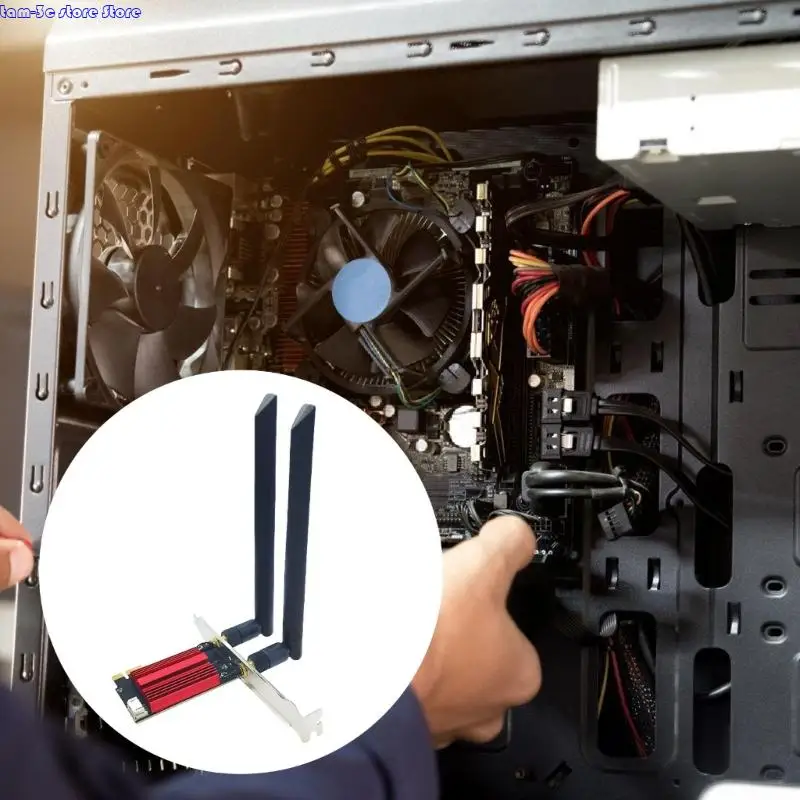 D0UA WIFI 5 PCIEワイヤレスアダプターネットワーキングカードBluetooth互換ダブルバンド2.4G/5GHz 802.11AC 1200MBPSデスクトップ