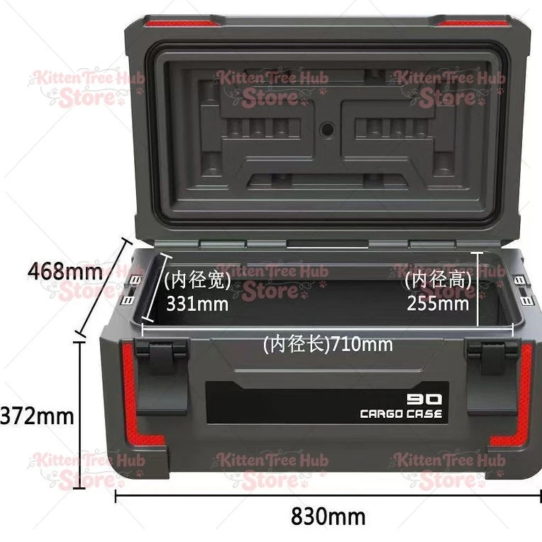 Rooftop Gear Box, Heavy Duty Waterproof Tactical Case for Off-Road & Outdoor