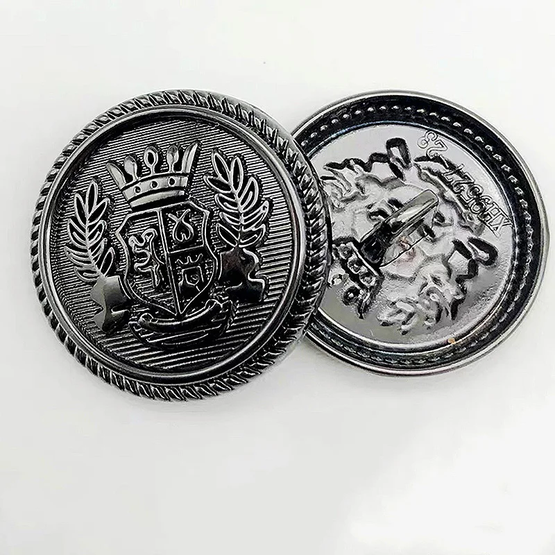 10pcs 15-20mm Carved Badge Metal Buttons For Clothing Men Women Coat Shirt Luxury Sewing Button DIY Accessories Materials Decor