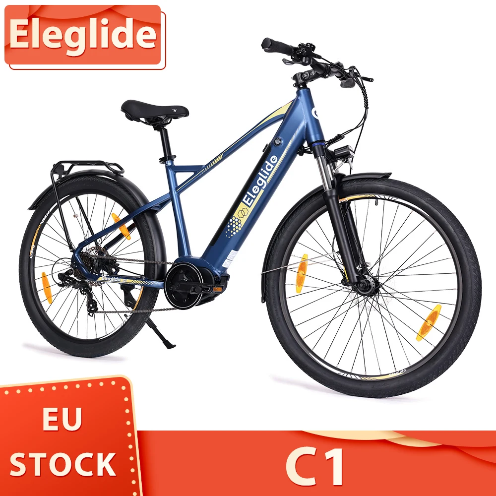 Eleglide C1 Electric Bike 250W Mid-Drive Motor 27.5 inch Wheels 36V 14.5Ah Battery Hydraulic Suspension & Hydraulic Disc Brakes