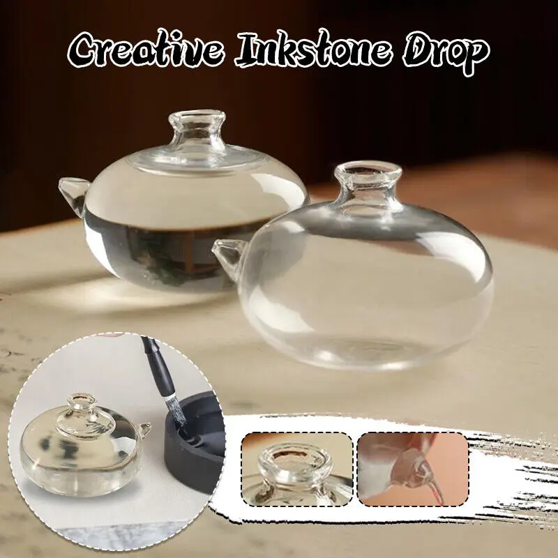 Imagem -01 - Cerâmica Inkstone Water Drop para Caligrafia Ink Drop Pot Quatro Tesouros da Prática de Estudo Acessórios de Caligrafia ceramica inkstone water drop para caligrafia ink drop pot quatro tesouros da pratica de estudo acessorios de caligrafia 01