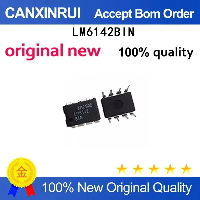 (5-100 Pieces) The all-new LM6142BIN LM6142 buffer IC is directly inserted into the DIP-8 operational amplifier chip IC