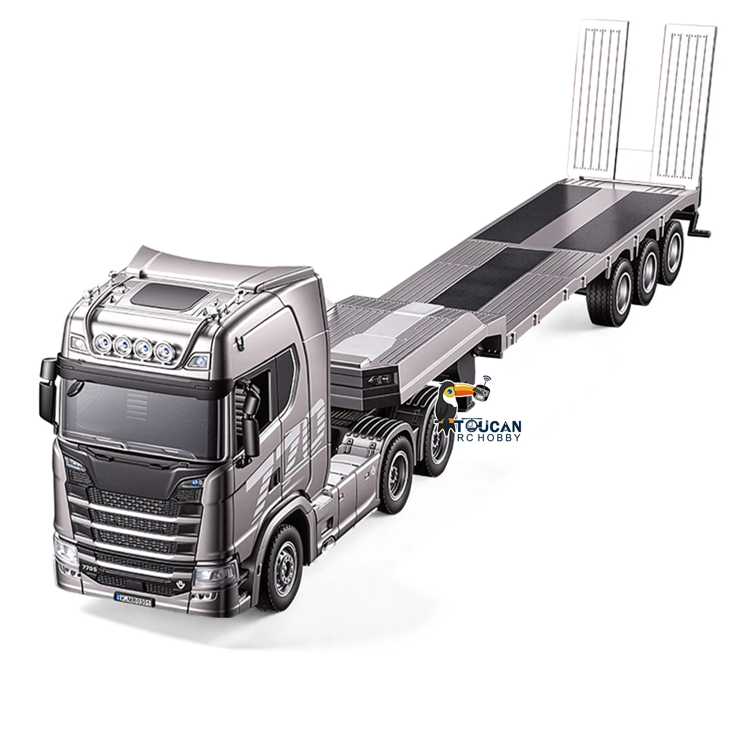 1/24 Maßstab 770S RC Traktor-LKW Plastikmodell RTR mit Licht und Sound RC Trucks Lorry Car Sattelauflieger Fertigmodell Spielzeug