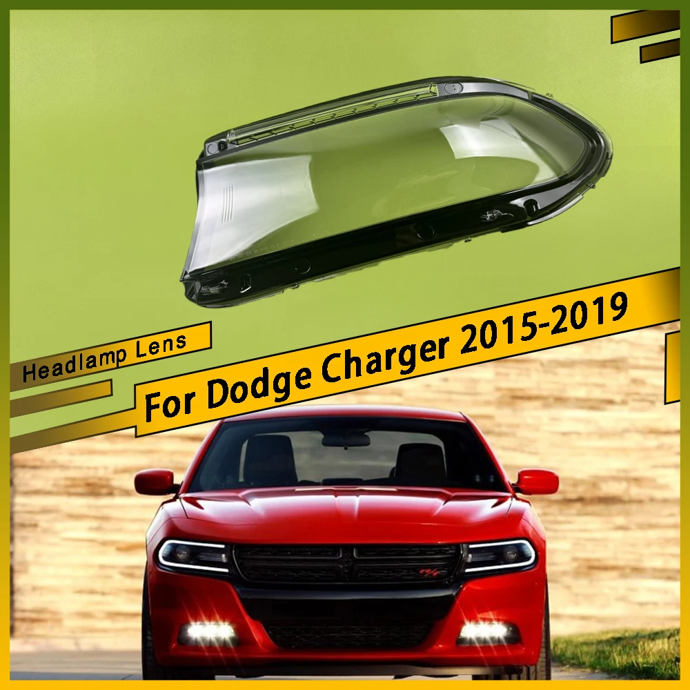 

For Dodge Charger 2015 2016 2017 2018 2019 Headlight Cover Car Front Lens Glass Headlamp Shell Transparent Lampshade Auto Case