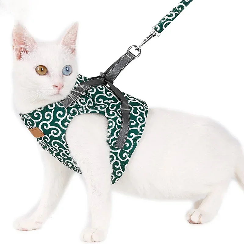 

Cat Leash Set Escape Proof Cat Japanese Style Harness for Outdoor Walking Pet Accessories Japanese Cat Collar Vest Harness