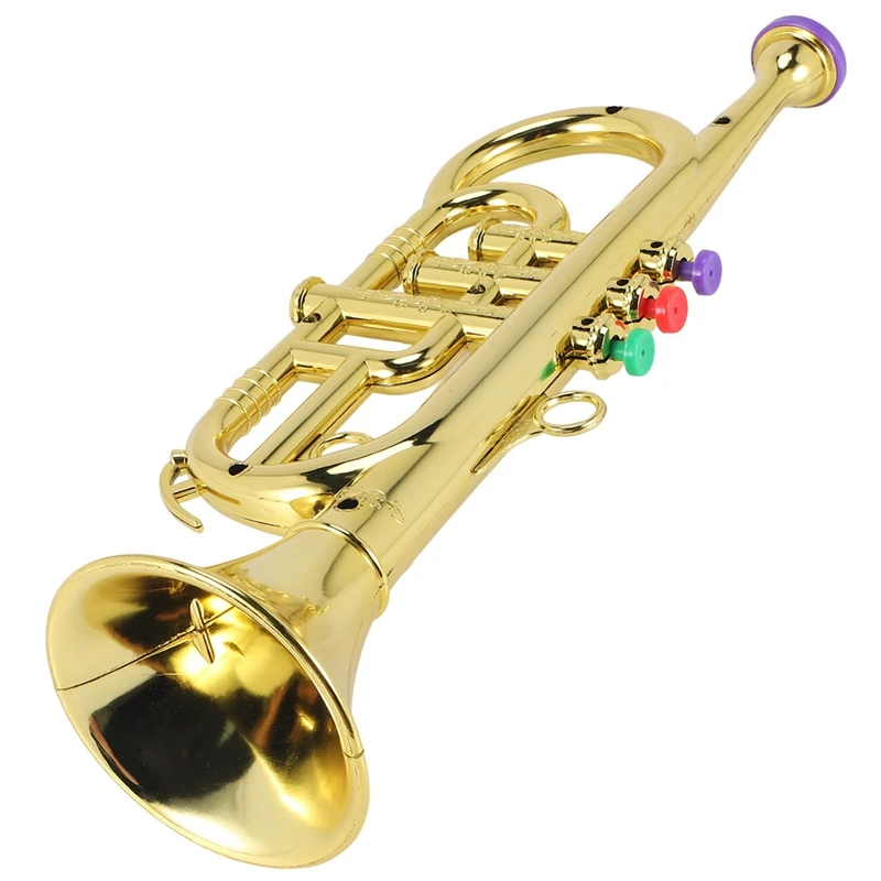 Trumpet 3 Tones 3 Colored Keys Simulation Play Mini Musical Wind Instruments For Children Birthday Party Toy