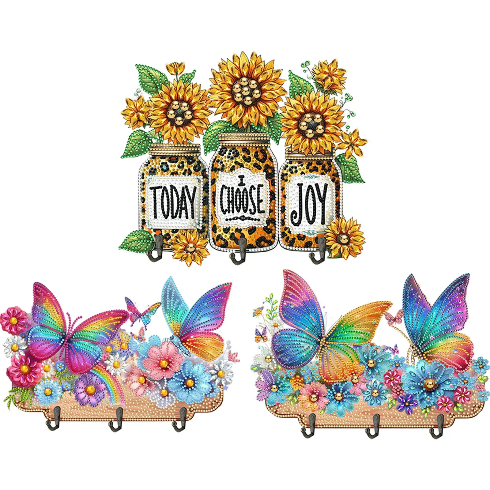 

Wood 2D/Flat DIY Diamond Painting Hanging Hook Diamond Art Painting Hook Kit for Wall Decoration and Space-Saving Storage