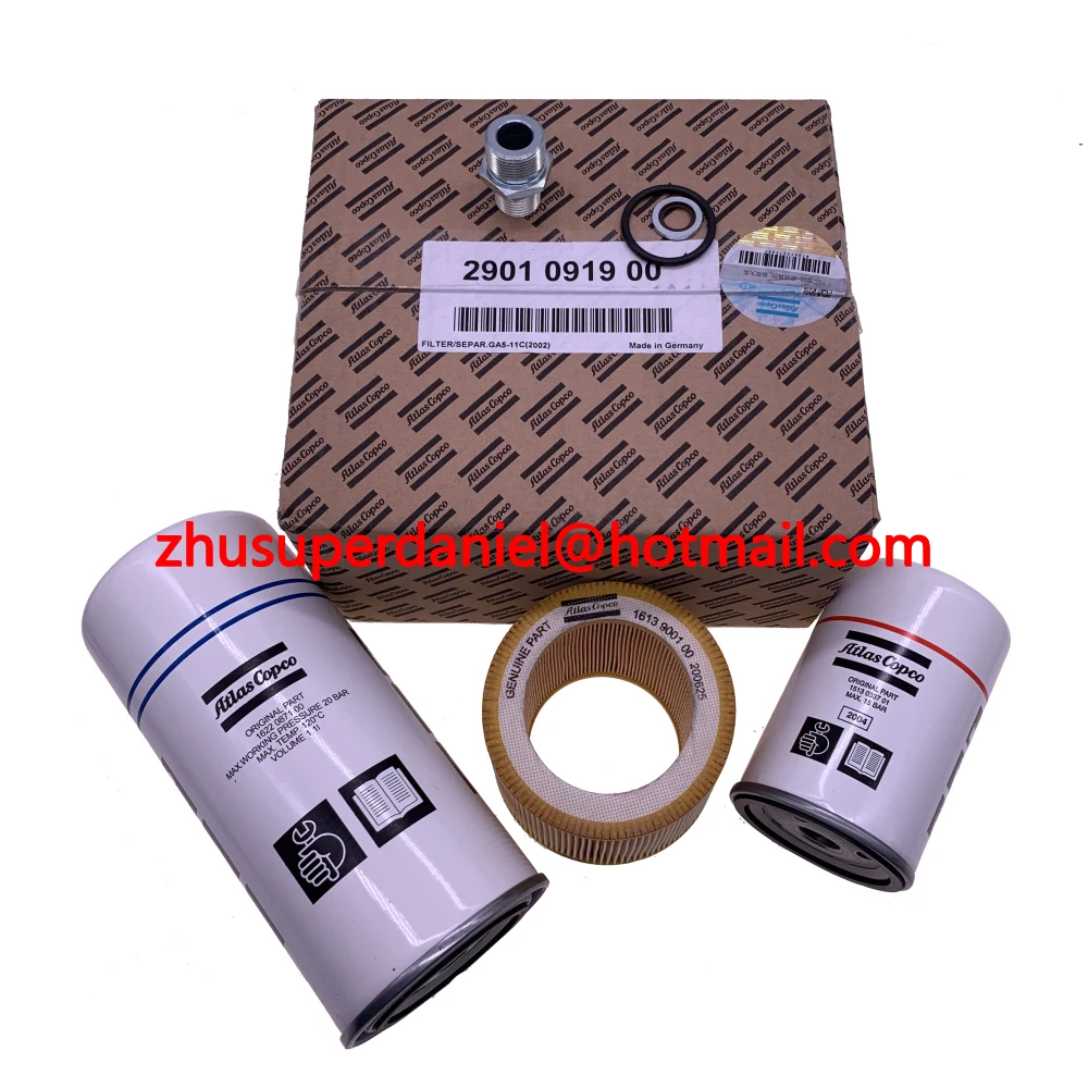 2sets/lot 2901091900 genuine air oil filter kit for AC air compressor parts