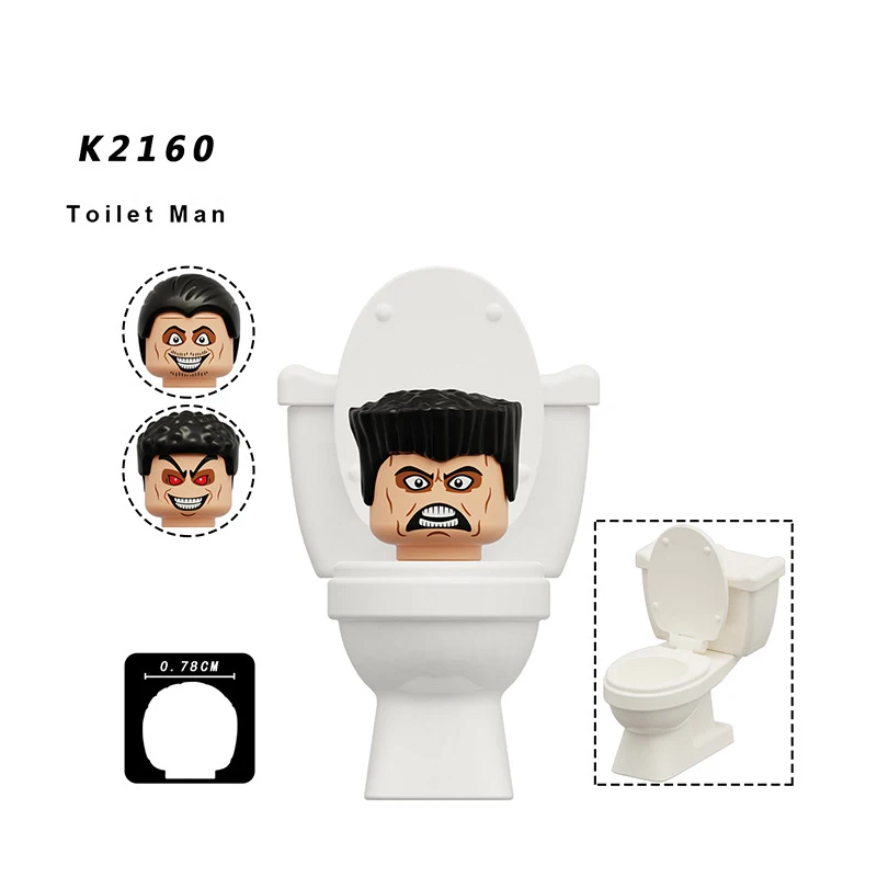 Hot Games Anime Cartoon Skibidi Toilet Man TV People Mini Puzzle Movable Collect Action Figures Model Dolls Building Blocks Toys