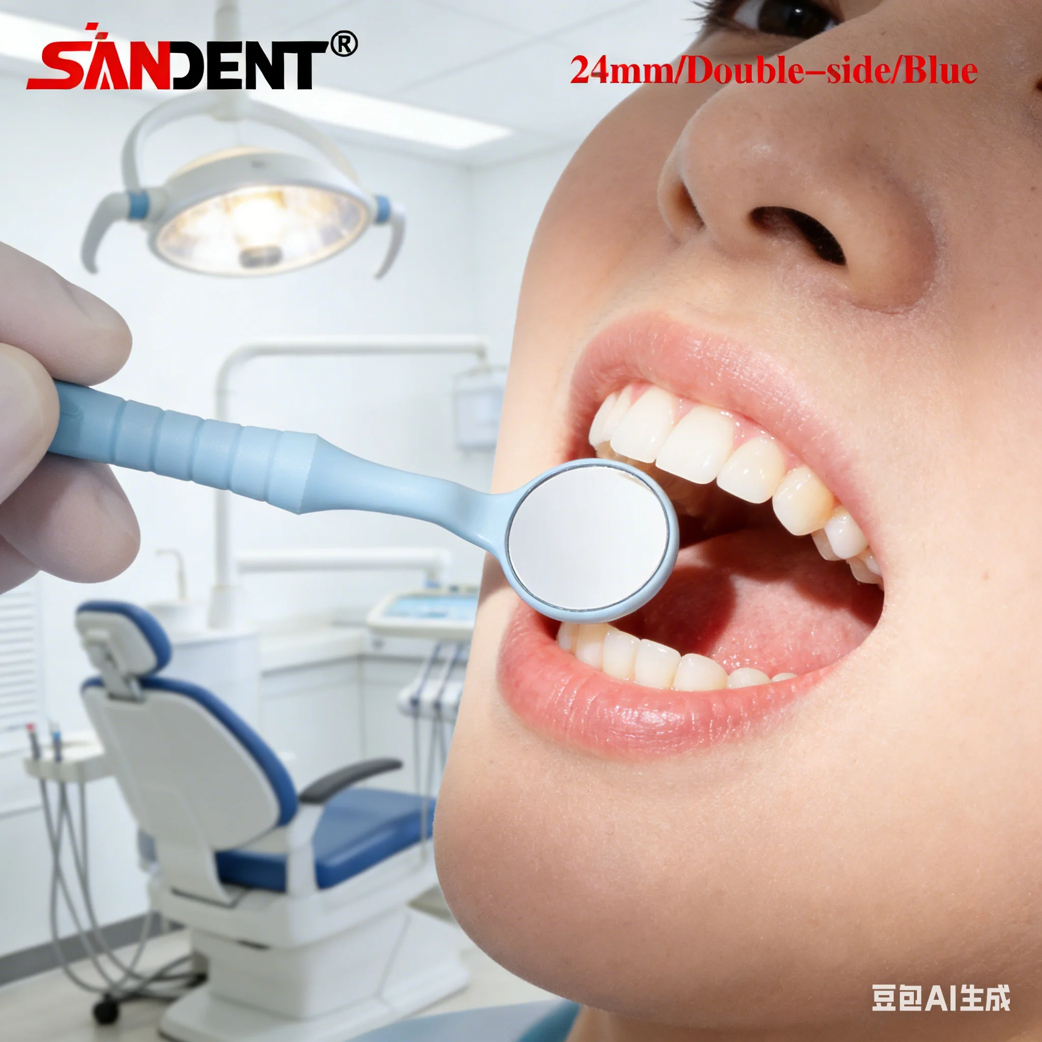 

Стоматологическое микрозеркало для полости рта, стерилизуемый рефлектор, синий одонтоскоп, двусторонний/односторонний, стоматологические инструменты