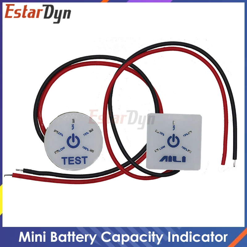 Mini wskaźnik pojemności akumulatora Wyświetlacz poziomu mocy 1S 2S 3S 5S Li-ion 12,6V 12V Kwasowo-ołowiowy 4S Lifepo4 z ostrzeganiem podnapięciowym