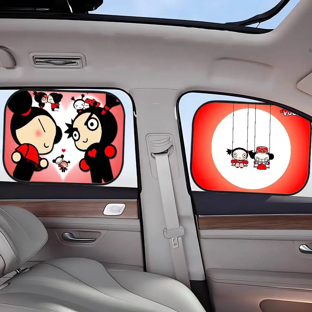 

Cartoon Pucca G-Garu Universal 1Pcs Car Adsorption SunShade Side Window SunShade Cover Auto Sunvisor For Children Adult