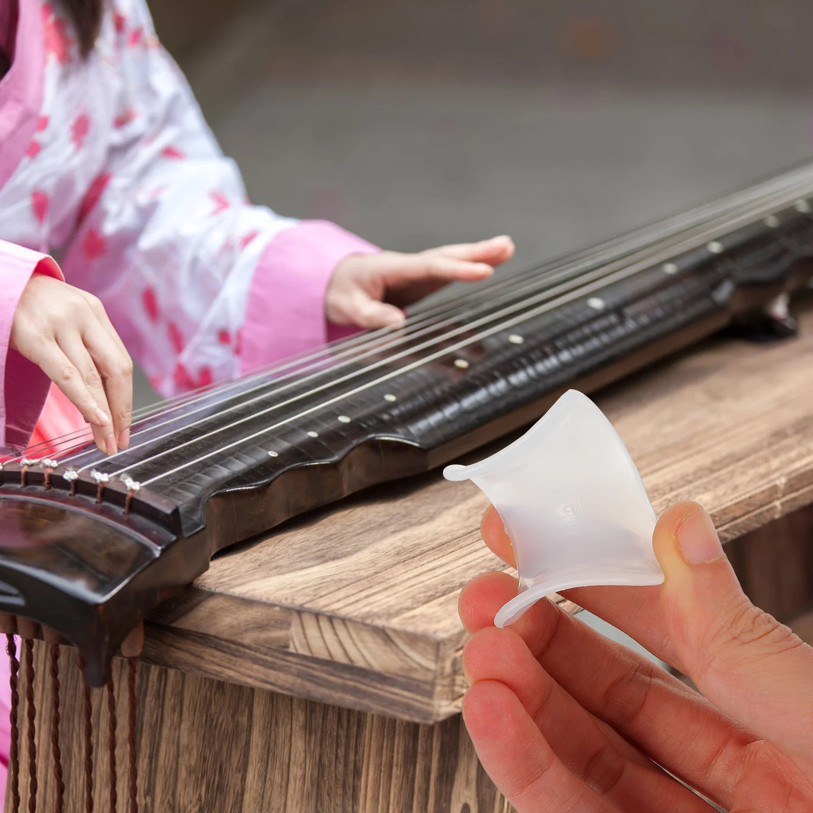 

2 Pcs Hand Corrector Posture Rectifiers Zither Chinese Practice Silica Gel Orthosis