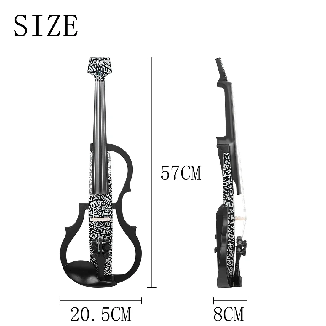 IRIN 4/4 Headless Electric Violin Carbon Fiber Fiddle Electric Violin With Bow Carry Case Headphone Cable Shoulder Rest