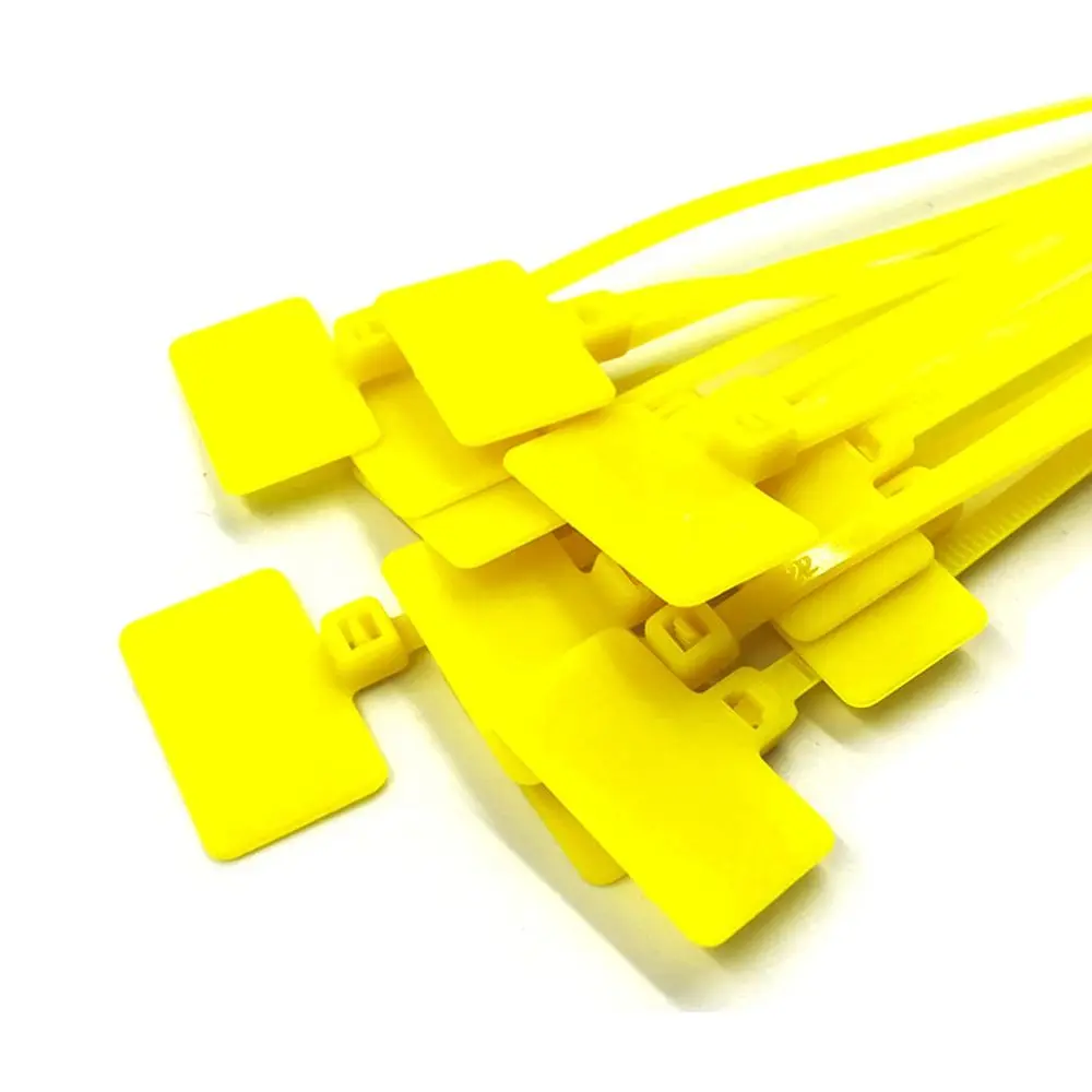100pcs Plastic Label Markers Tag Labels Mesh Wire Marker Cable Ties Nylon Ties Colorful Tag Cable Tag