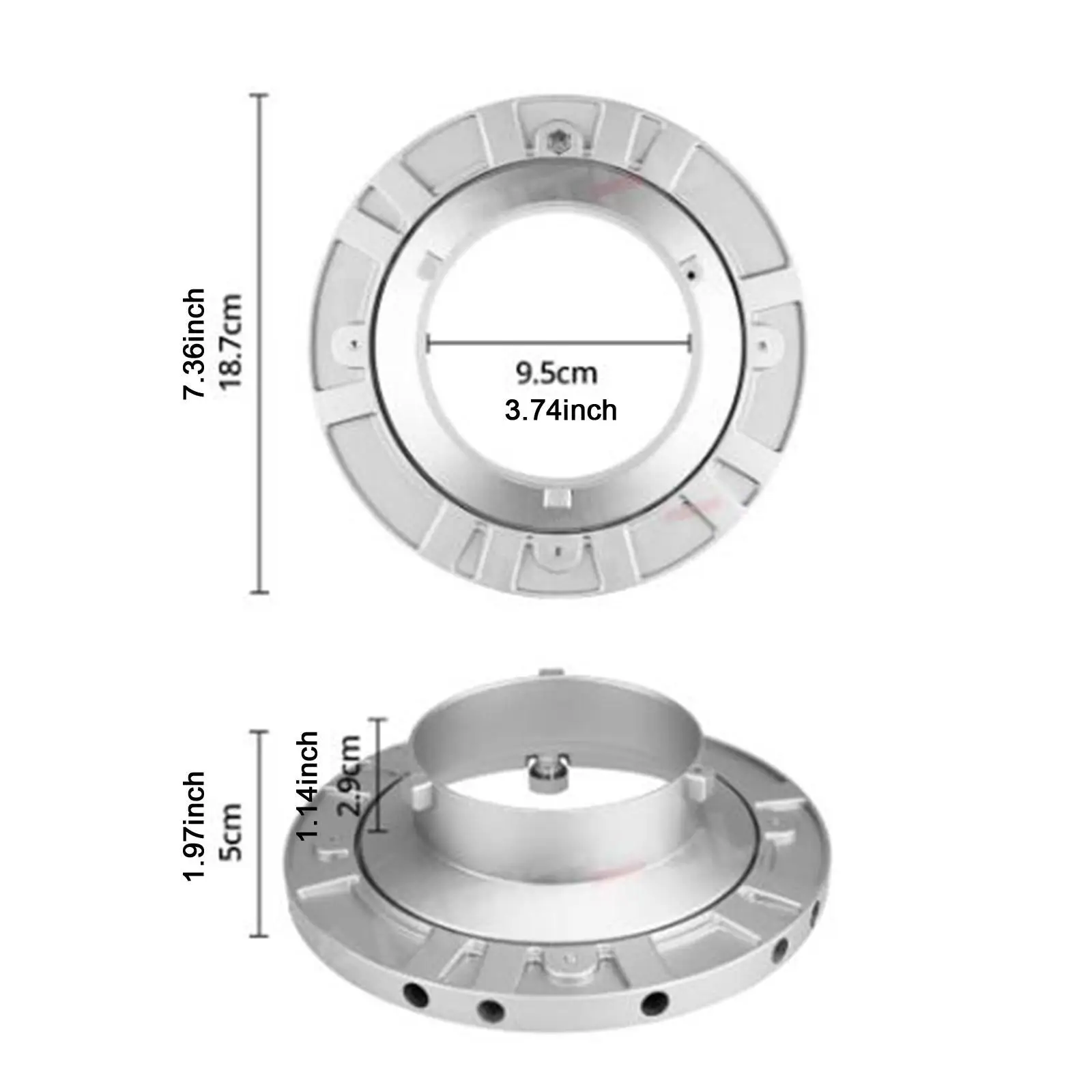 Metal Speed Ring Adapter Portable for Studio Flash Softbox Easily Install