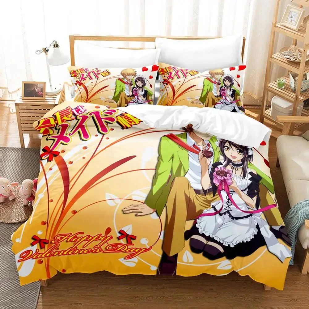 Anime Maid Sama Misaki Bedding Set Duvet Cover Bed Set Quilt Cover Pillowcase Comforter king Queen Size Boys Adult Bedding Set