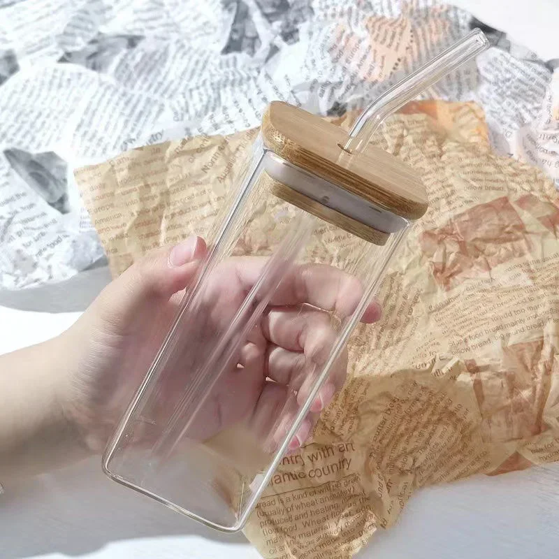 400ML Coffee Cup High Borosilicate Heat Resistant Glass Cup Transparent Milk Tea Juice Cup Coffee Mug Home Bar Drinkware Gifts