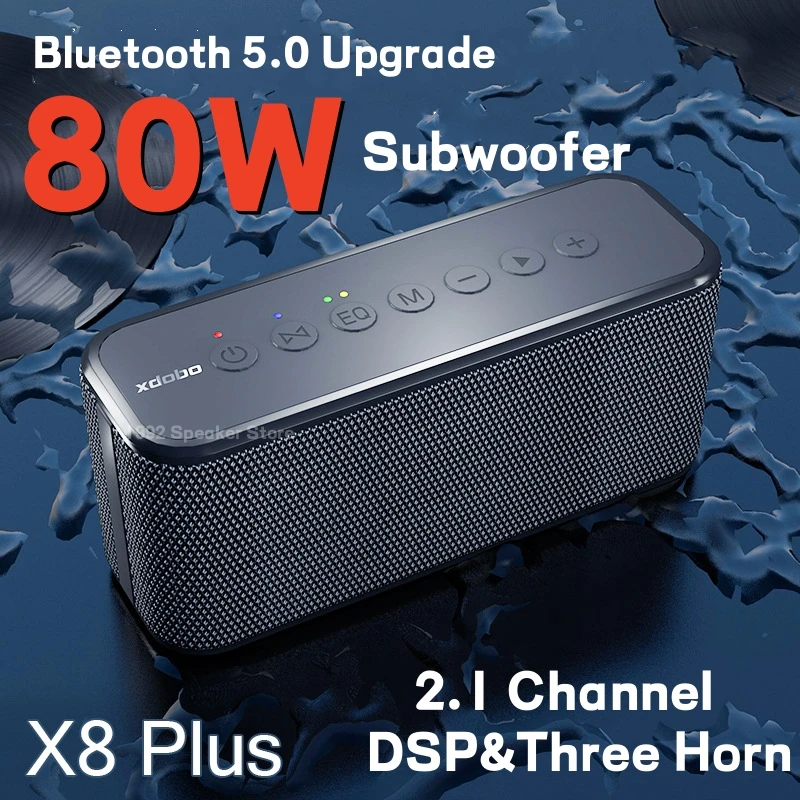 

XDOBO X8 PLUS Caixa De Som 80W Bluetooth Speaker Home Theater Subwoofer Computer TWS Portable Boombox 3D Stereo Surround