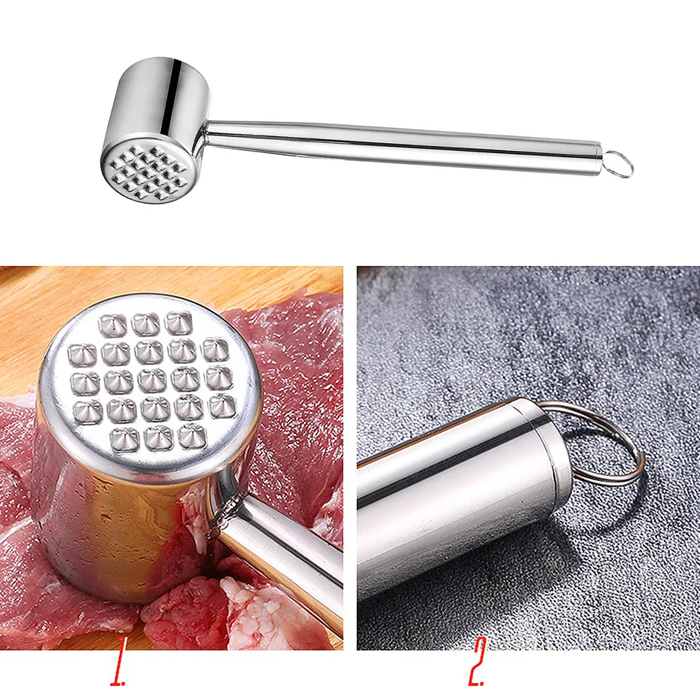 

Tenderize Meat Beef Hammer Steak Stainless Steel Pork Tenderizer Pounder Hanging Hole