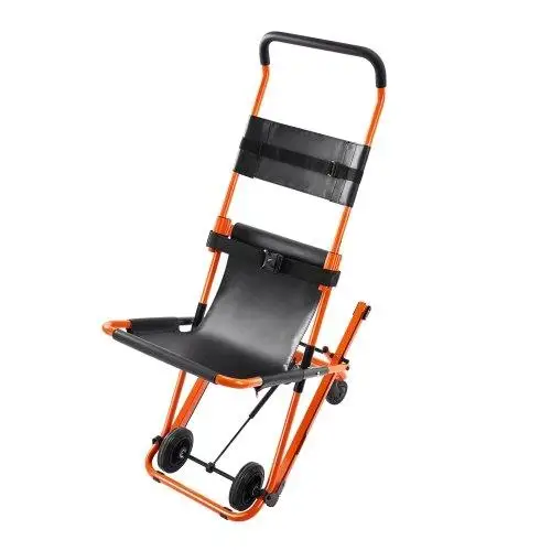 Foldable Emergency Stair Chair for elderly & Disabled - 350 lbs Capacity, Portable 4-Wheel Transport Wheelchair for Ambulance &