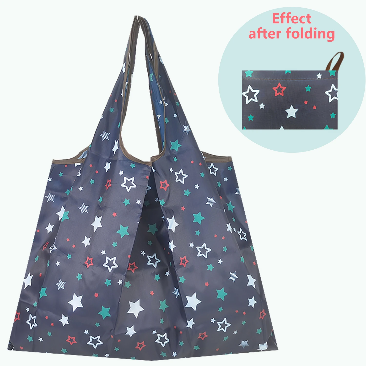 Nylon Large Reusable Storage Foldable Eco Shopping Bag Kawaii Tote Cartoon Cute Waterproof Shopkeeper Supermarket Handbags