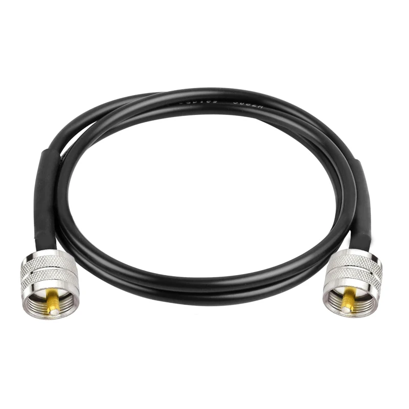 RG58 50 Ohm UHF-Stecker PL-259 auf UHF-Stecker PL259 Verlustarmes HF-Koaxialkabel für HAM CB-Funkantennen-Analysator SWR-Meter – Detail 4