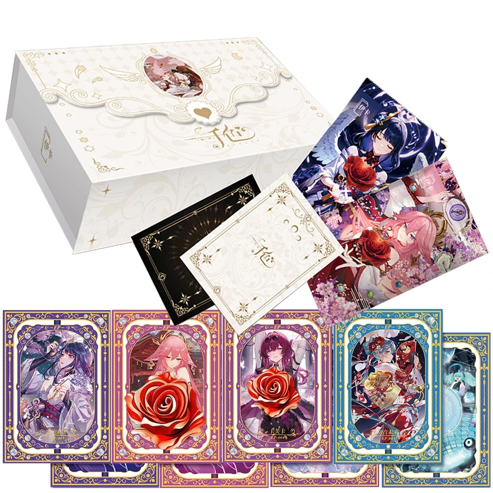 

Thousand Color Collectible Card Mature Elegant Anime Goddess Raiden Shogun Reversed Enamel Card Christmas Fun Gift for Friends