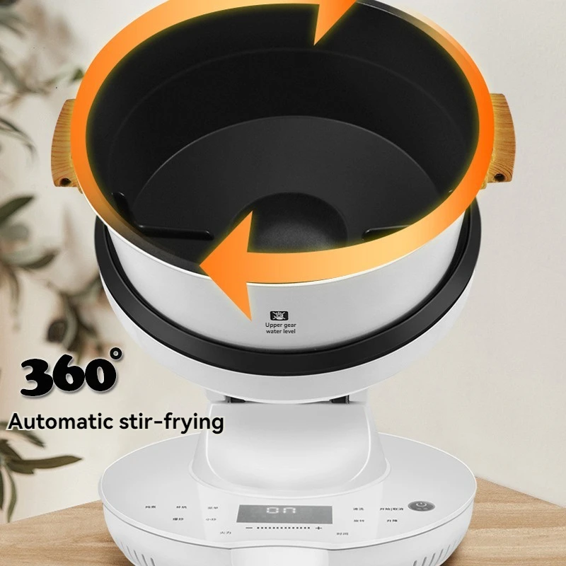 8L Automatic Intelligent Cooking Machine Professional Food Stir Frying Machine 220V Electric Robot Stirring Wok