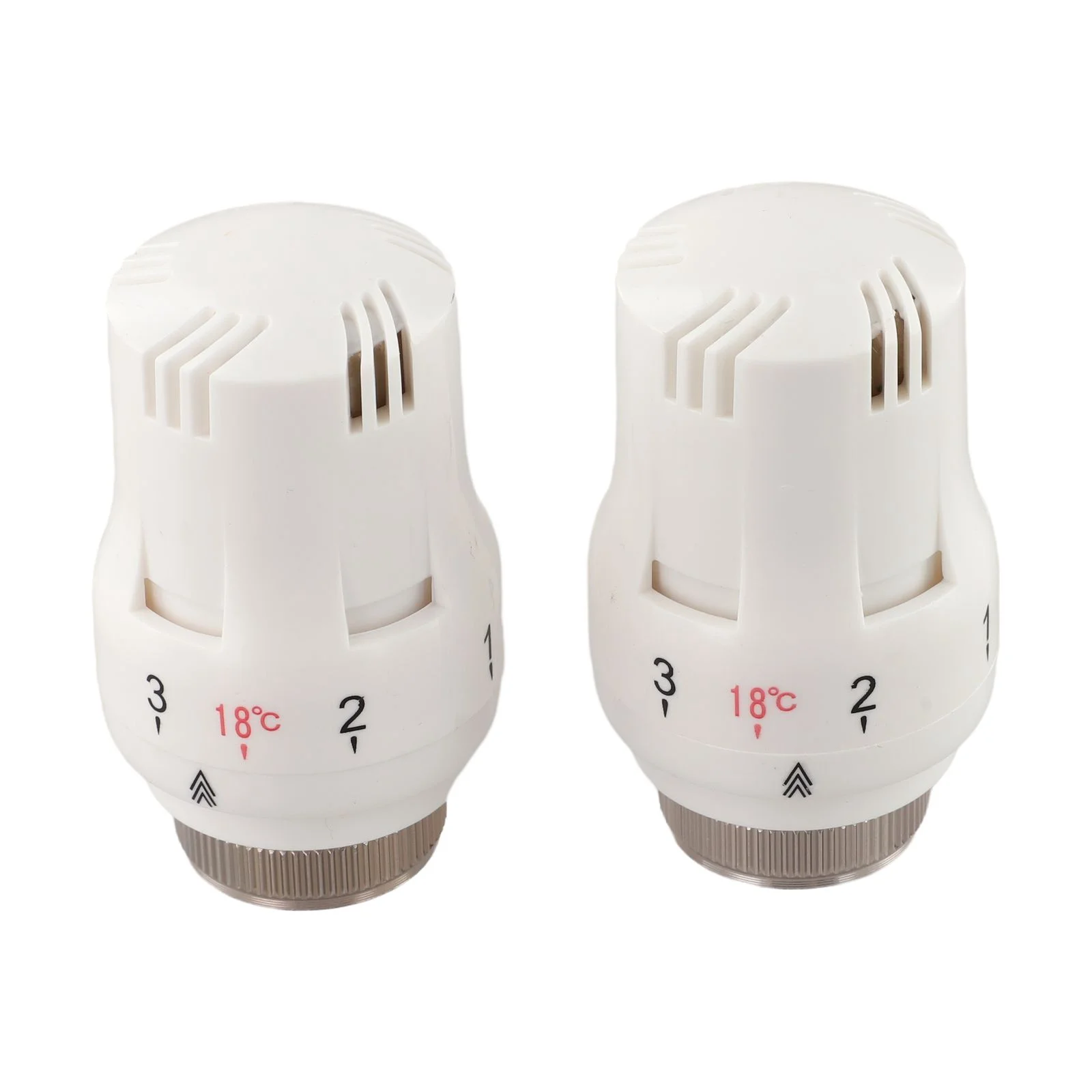 2PCS Thermostatic Radiator Valve Head M 30 X 1.5 Adjustable Straight Type Liquid Heating System Thermostatic Valve Radiator