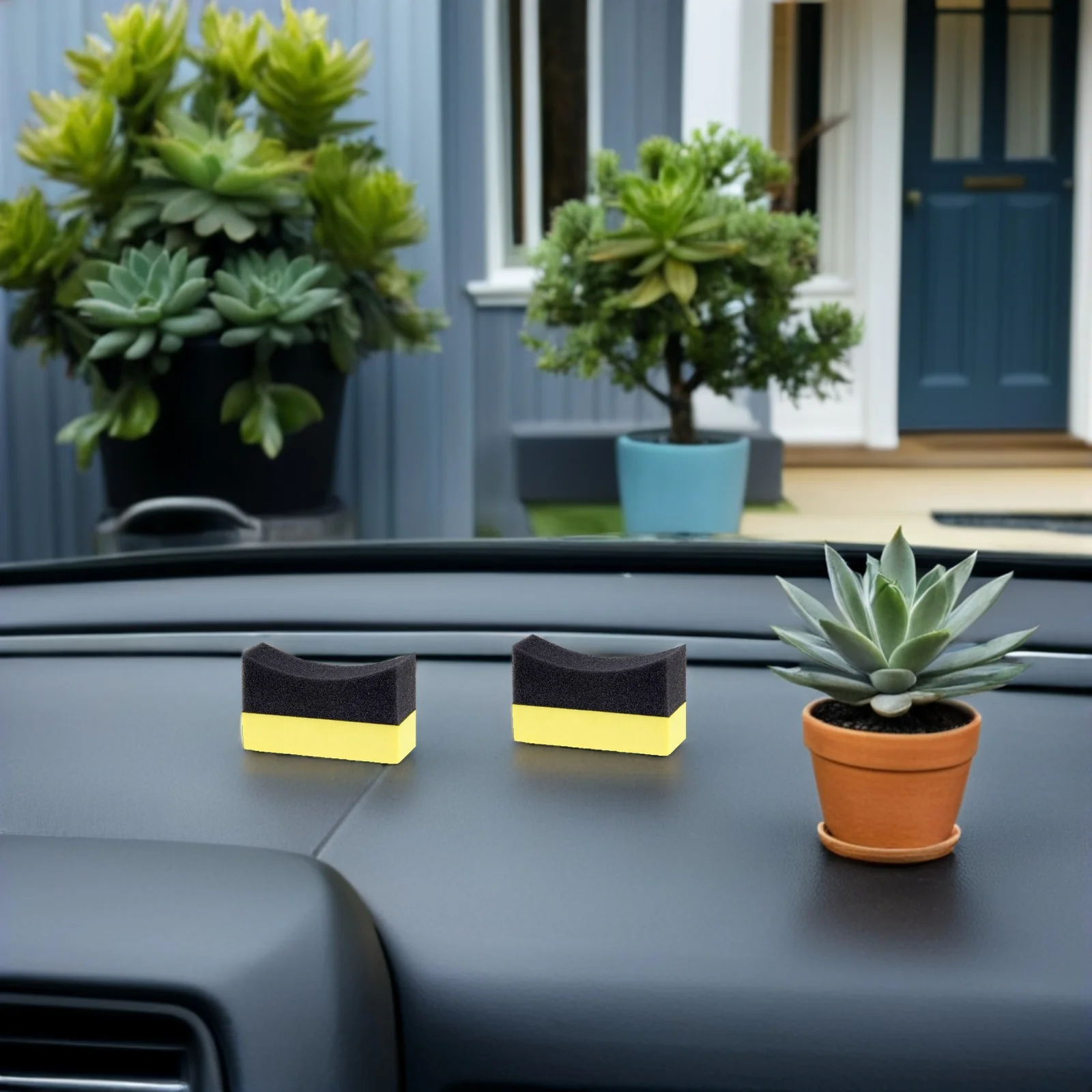 

10Pcs Tire Dressing Applicator Pads Soft Durable Pe Car Sponge for Car Wax Polishing and Tire Shine Cleaning Wax Applicator Pad