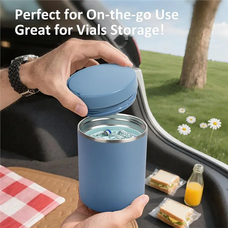 AWAH Silicone 3Ml Vial Insert (1 Short +2 Tall) For Hydrapeak Food Jars,Vial Insert Peptide Storage For 32/25/18Oz Hydrapeak
