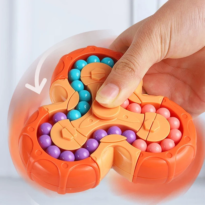 

Треугольная вращающаяся волшебная игрушка-головоломка с фасолью, тест IQ, головоломка, забавная развивающая игрушка для детей, для мальчиков и девочек, для снятия стресса