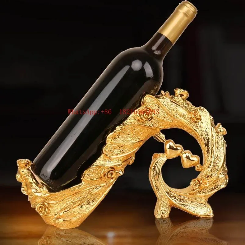 Store I182 European Peacock Wine Red Wine Rack Ornament Electroplated Restaurant Light Decoration