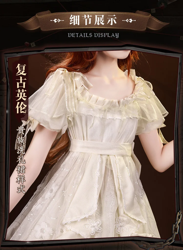 Identity V Emily Dyer Cosplay Costume for Halloween,Christmas Role Playing Party, Lydia Jones in stock Game,Doctor S-L