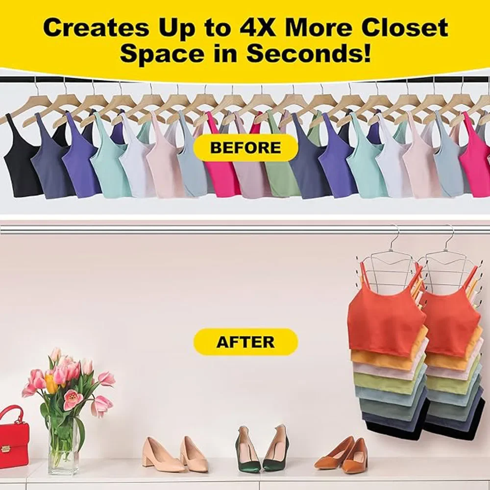 Clothes hanger 1/2/3 Pack Multi-Layer Underwear Folding Hanger Sling Bra Storage Trouser Racks Do Not Leave Traces Of Multi-Func