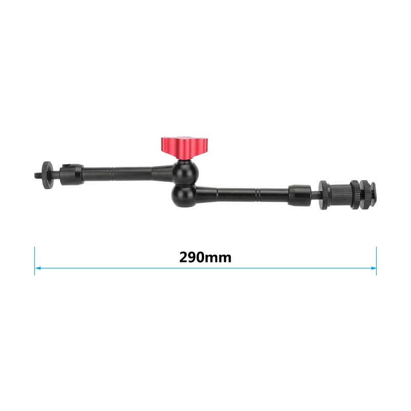CAMVATE 11" Articulating Magic Arm With Shoe Mount Adapter & AdjustableLocking Knob For DSLR Camera Cage Rig, LED Video Light