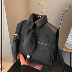 Novelty Funny Collar Shape Crossbody Bag For Women, Fashionable Black Flip Cover Phone Bag, Interesting Gift
