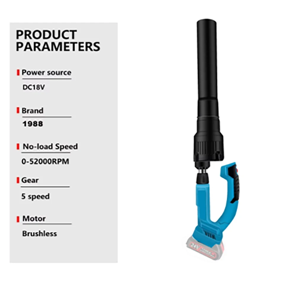 160000 Rpm PEIX21V Leaf Blowe Cleaner Brushless Lithium Battery, Used in Workshops and Courtyards, Suitable For Makita Batteries