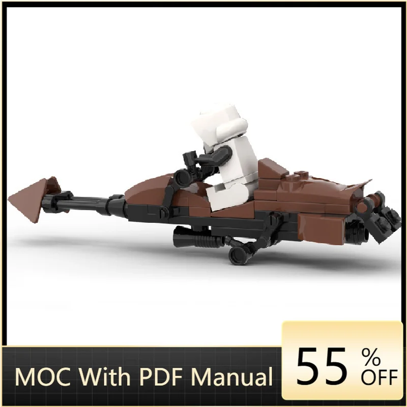 

47, детали, модель велосипеда Star Battle Speeder, MOC, строительный блок, кирпич, сделай сам, креативная сборка, развивающая игрушка, подарки на день рождения, Рождество