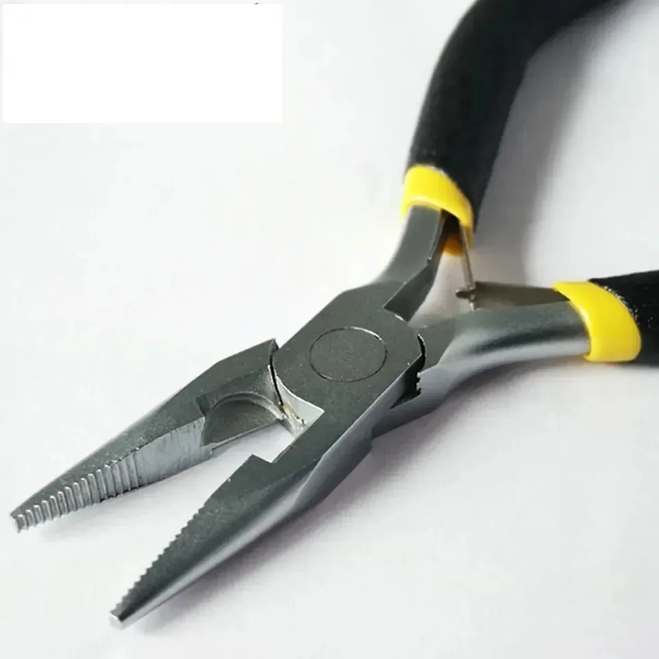 

1Pcs Lightweight Portable Carbon Steel Forging Jewellery Pliers Durable Mini Hand Tools with round Flat Long Nose for Crafting