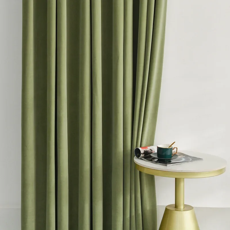 

PP1166Floor-to-ceiling living room bedroom bay window blackout velvet curtains