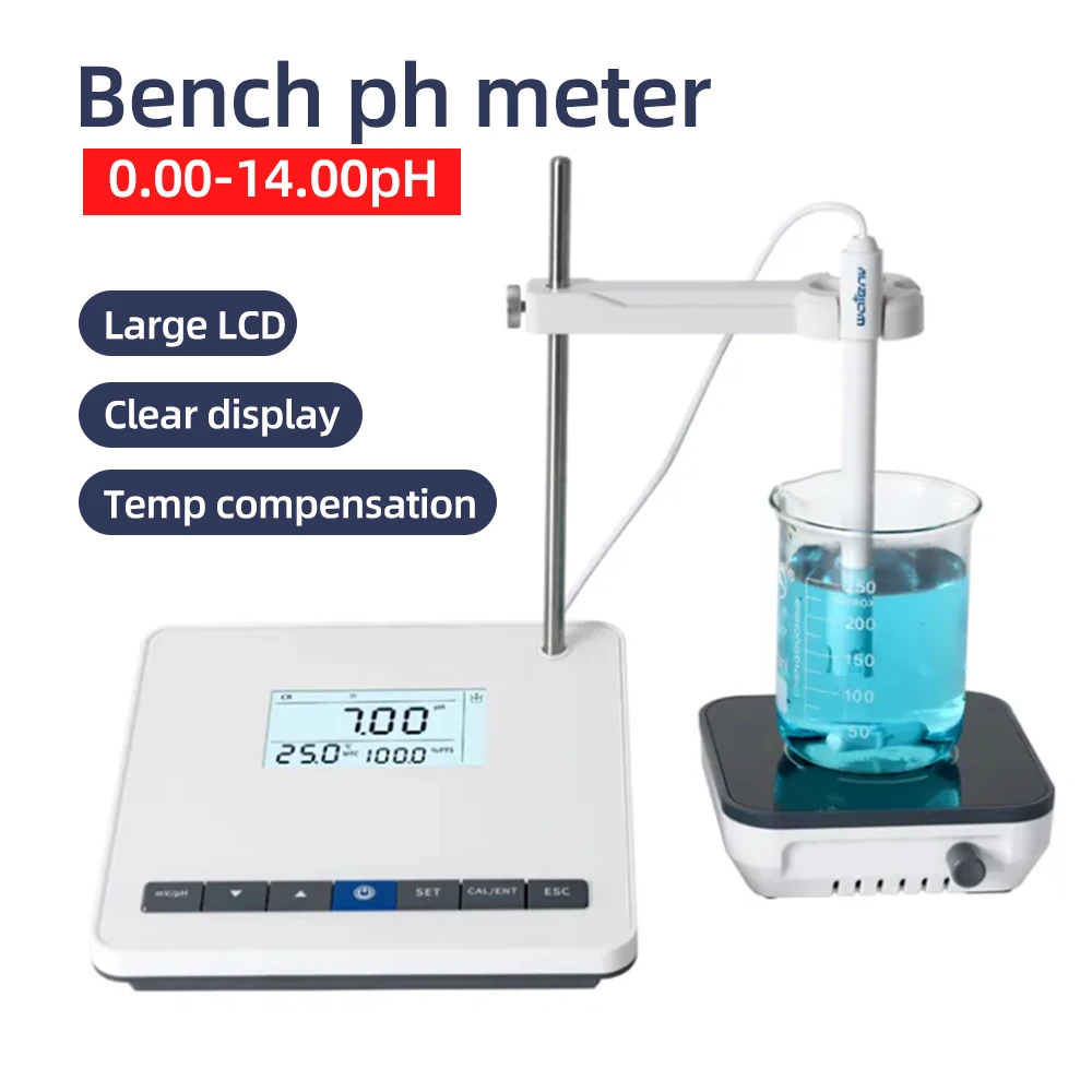 Medidor pH digital LCD sobremesa electrodo calidad agua gatos y perros - imagen 2