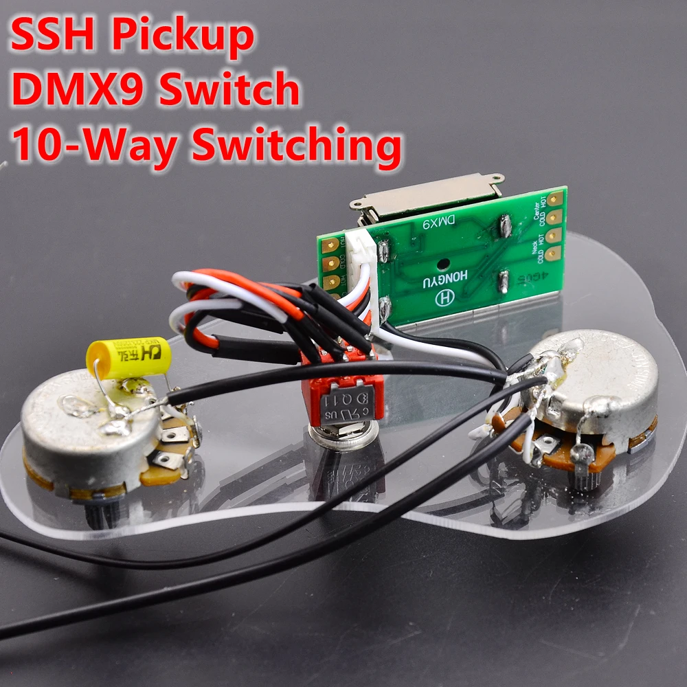 IBZ SSH بيك اب DMX9 التبديل 10 اتجاهات تبديل الأسلاك الغيتار الكهربائي تسخير