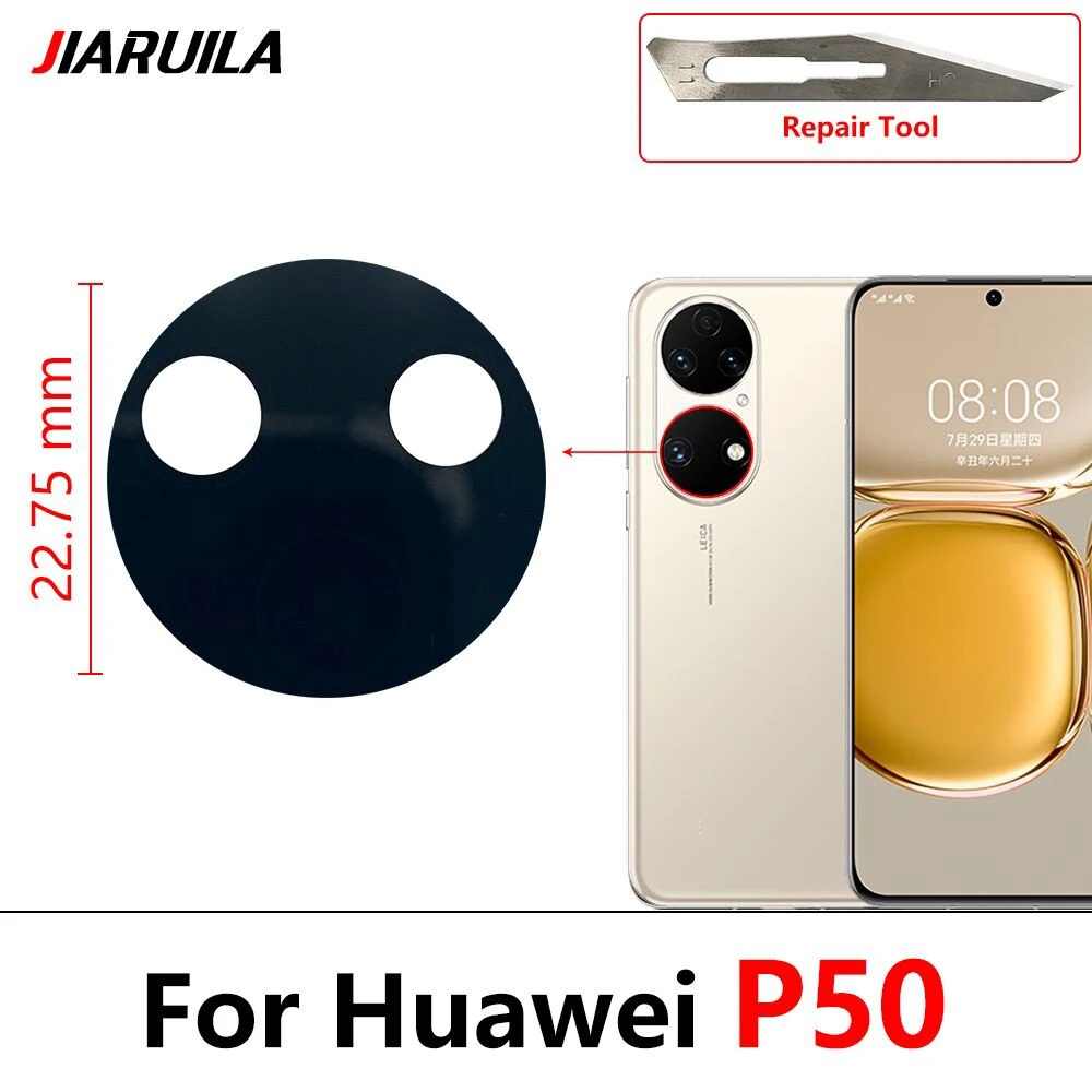 NEW Rear Back Camera Lens cover with glue stickers Replacement Part For Huawei P40 P30 Lite P20 Pro P40 Lite 5G / E P50 P60 Pro