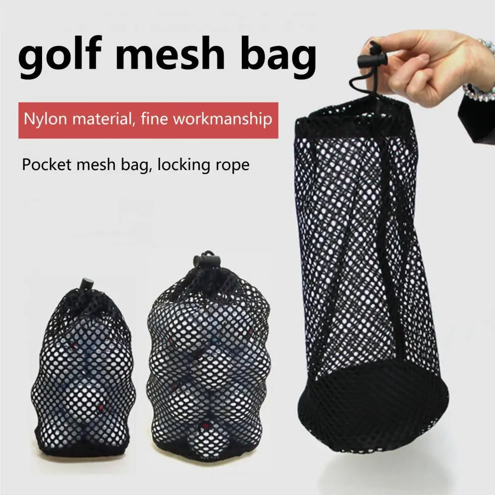 48-56 Balls Golf Mesh Bag Table Tennis Bag Nylon Storage Ball Pouch Golf Ball Carrying Holder Organizer Golf Accessories 골프용품 골프